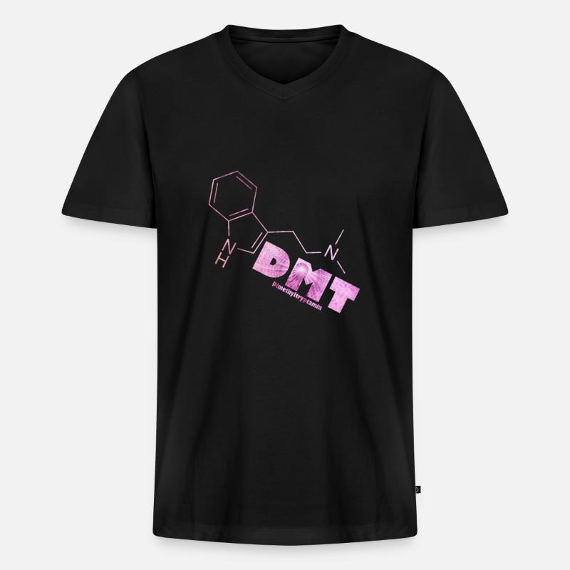 DMT Psychedelic - Männer Premium Bio T-Shirt mit V-Ausschnitt - Schwarz