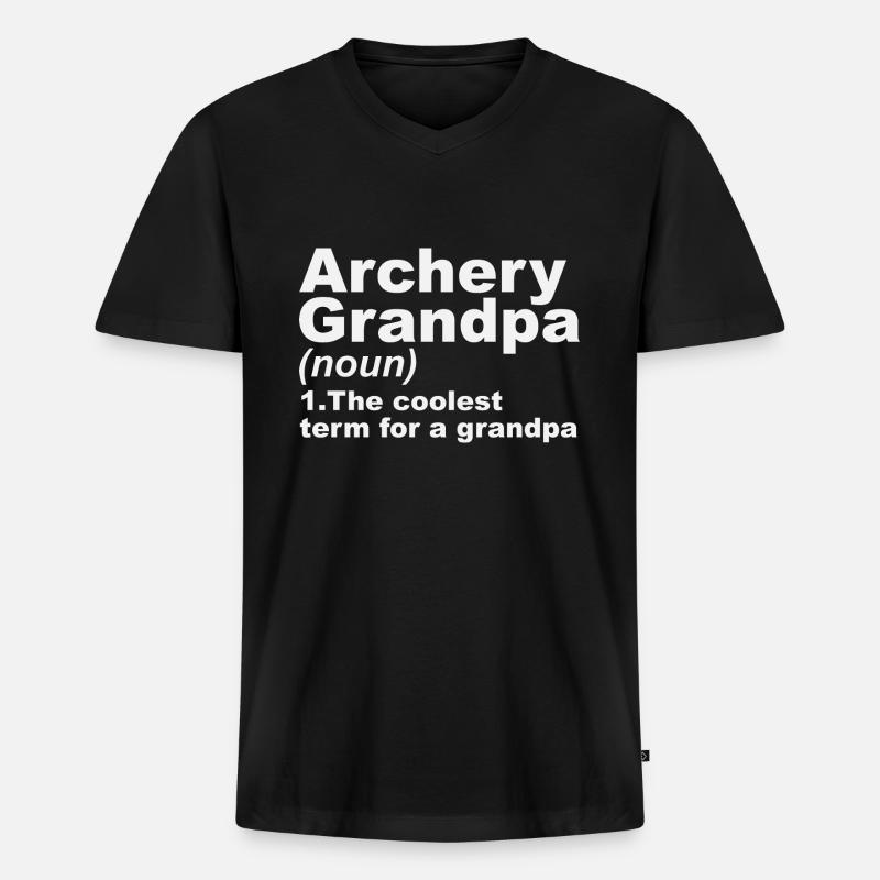 Bogenschießen Bogenschütze - Männer Premium Bio T-Shirt mit V-Ausschnitt - Schwarz