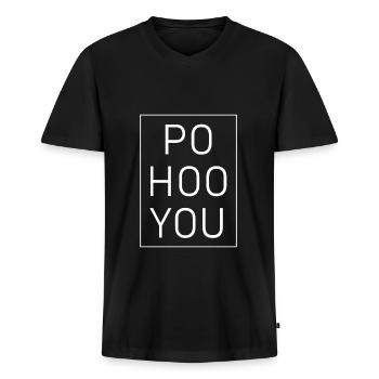 Russland russisch pohooyou pohuj cyka blyat Russe - Männer Premium Bio T-Shirt mit V-Ausschnitt - Schwarz - Vorne - Nico (187cm)