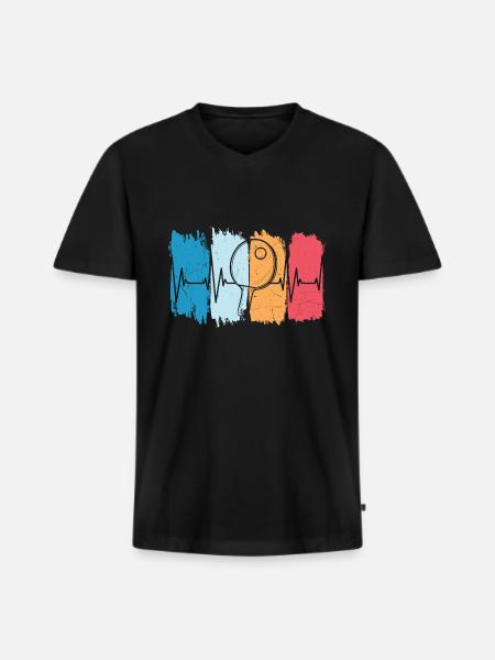 Table Tennis Ping Pong - Men's Premium Organic T-shirt with V-neck - black
