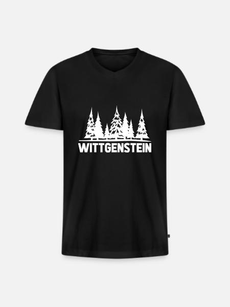 Wittgenstein - Men's Premium Organic T-shirt with V-neck - black