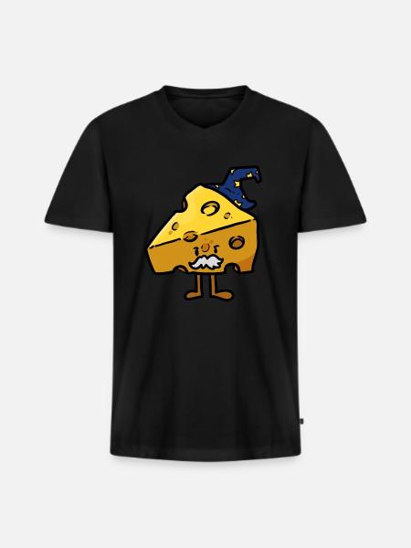 Cheese Wiz Cheese Wiz - Men's Premium Organic T-shirt with V-neck - black