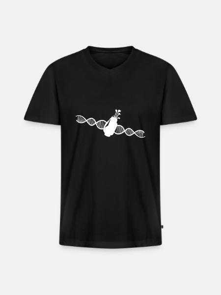 Golf golfeur - T-shirt encolure en V Premium bio Homme - noir