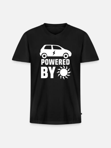 Electric car - Men's Premium Organic T-shirt with V-neck - black