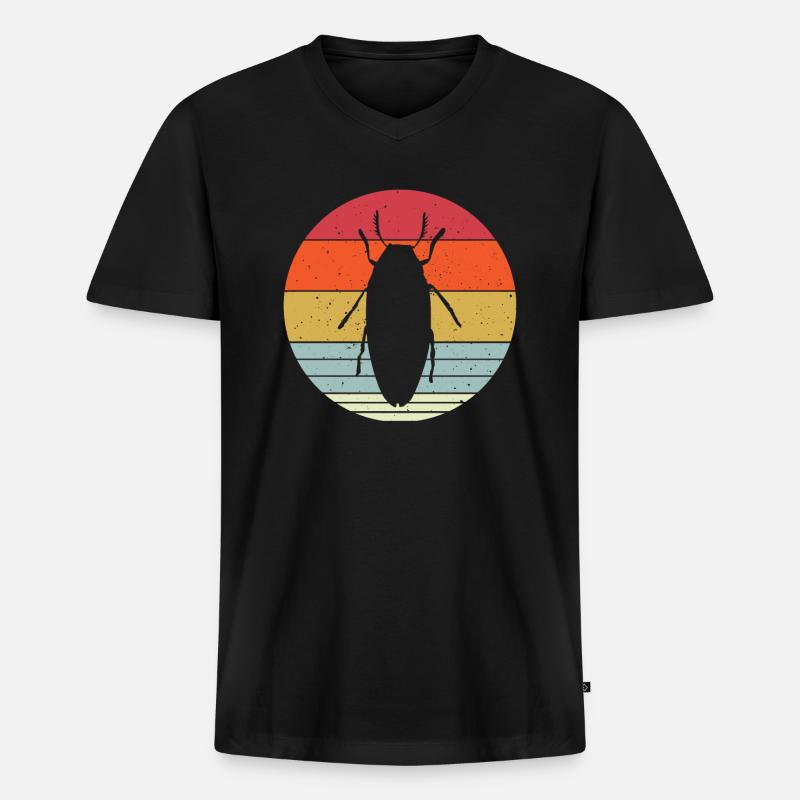 Prachtkäfer - Männer Premium Bio T-Shirt mit V-Ausschnitt - Schwarz