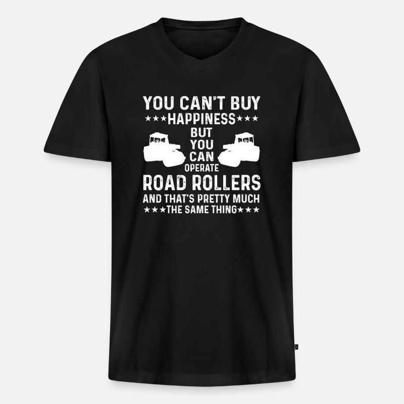 Roller Driver Gift - Men's Premium Organic T-shirt with V-neck - black