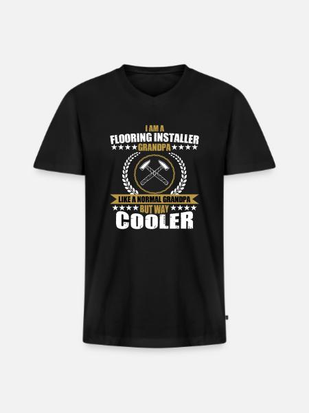 Great floorer grandpa - Men's Premium Organic T-shirt with V-neck - black