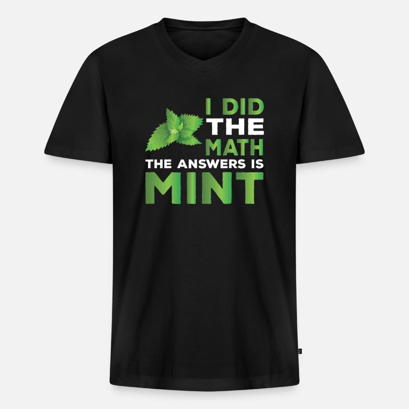 Mint-witz-geschenk - Männer Premium Bio T-Shirt mit V-Ausschnitt - Schwarz