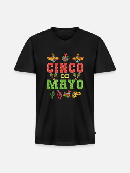Cinco De Mayo - Men's Premium Organic T-shirt with V-neck - black