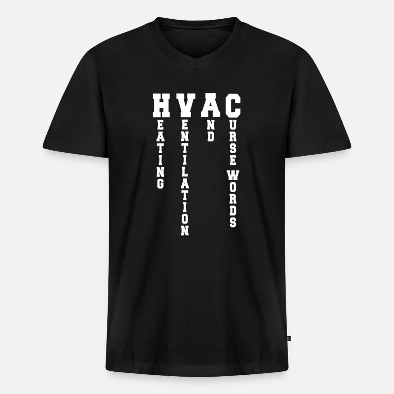 Lustiges Hlk-techniker-design - Männer Premium Bio T-Shirt mit V-Ausschnitt - Schwarz