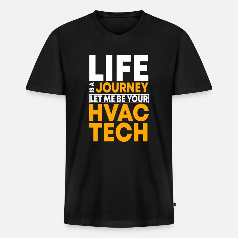 Hlk-techniker - Männer Premium Bio T-Shirt mit V-Ausschnitt - Schwarz