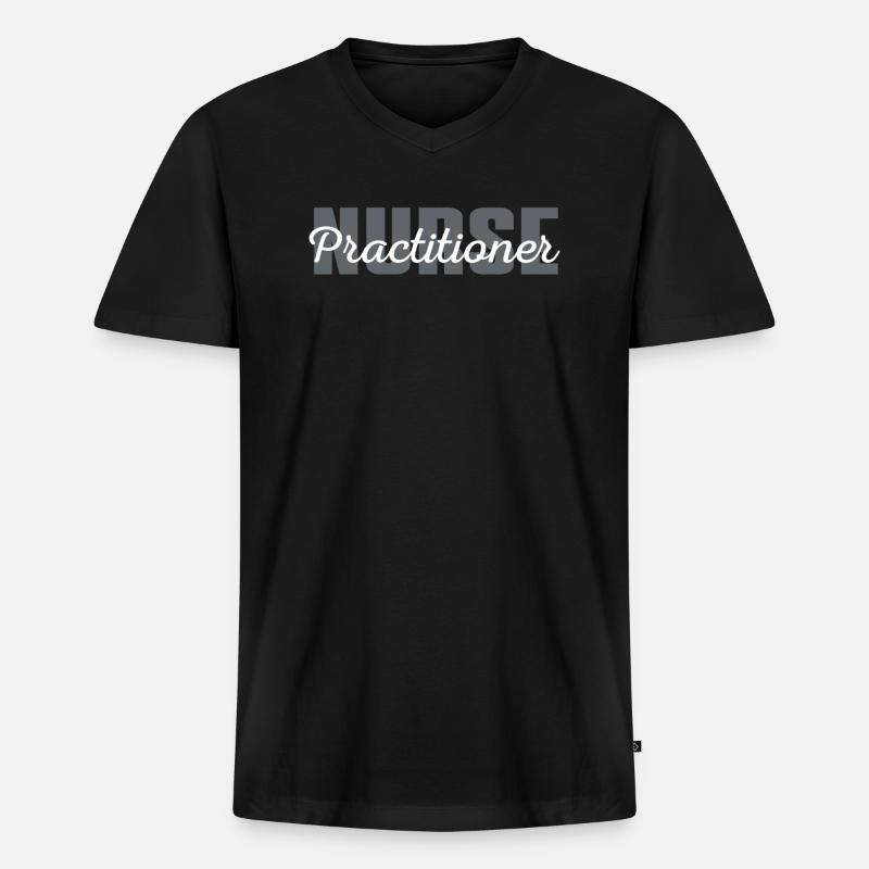 Advanced Practice Nurse - Männer Premium Bio T-Shirt mit V-Ausschnitt - Schwarz
