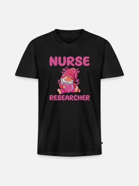 Nursing researcher - Men's Premium Organic T-shirt with V-neck - black