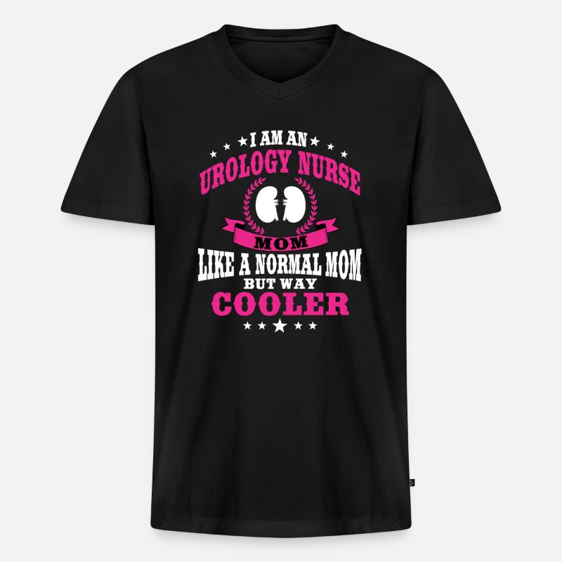 Urologie Krankenschwester Mama Nephrologie Dialyse - Männer Premium Bio T-Shirt mit V-Ausschnitt - Schwarz