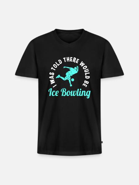 Eis-bowling - Männer Premium Bio T-Shirt mit V-Ausschnitt - Schwarz