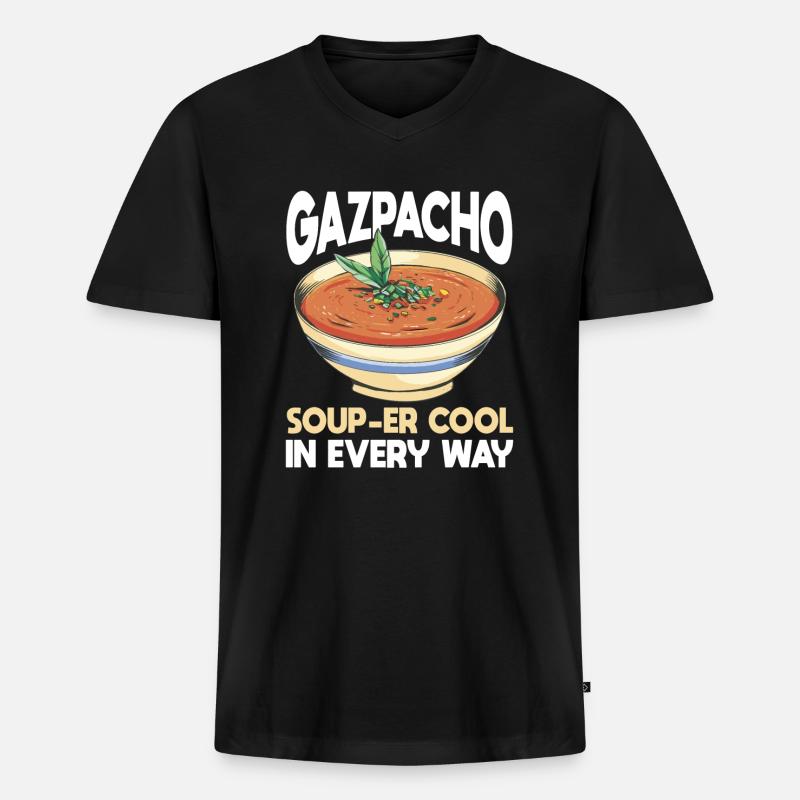 Gazpacho - Männer Premium Bio T-Shirt mit V-Ausschnitt - Schwarz