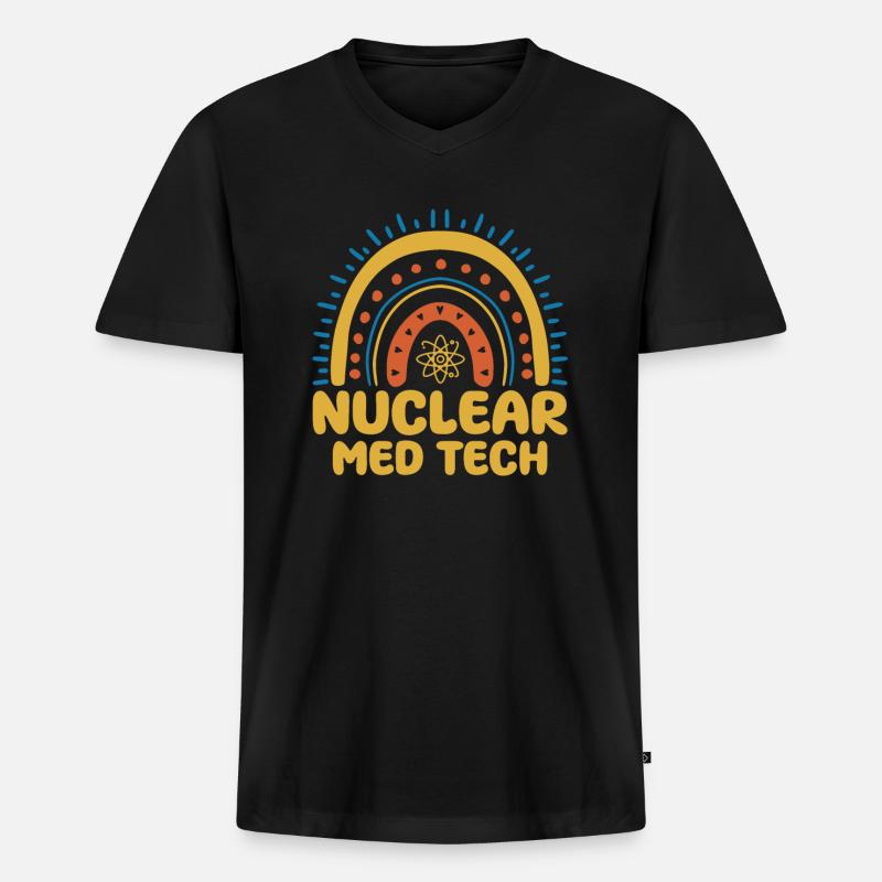 Nuklearmedizinischer Technologe Design - Männer Premium Bio T-Shirt mit V-Ausschnitt - Schwarz