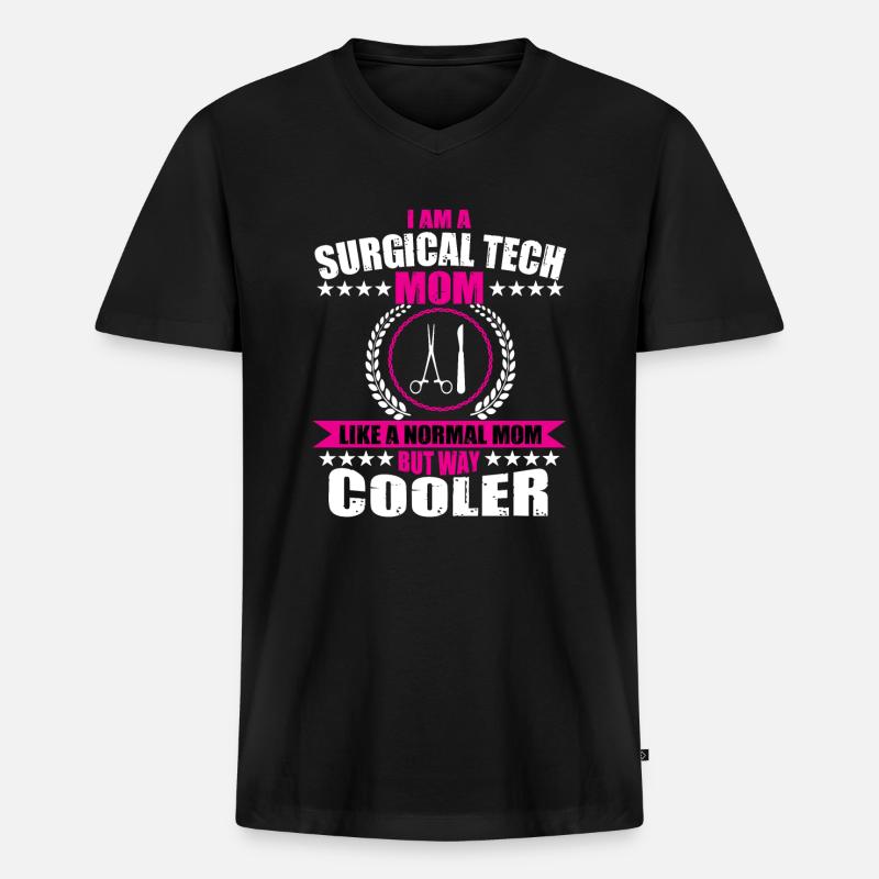 Chi Surgical Technical Assistant Programs - Men's Premium Organic T-shirt with V-neck - black