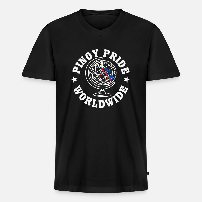 Philippinischer Stolz Geschenkidee - Männer Premium Bio T-Shirt mit V-Ausschnitt - Schwarz
