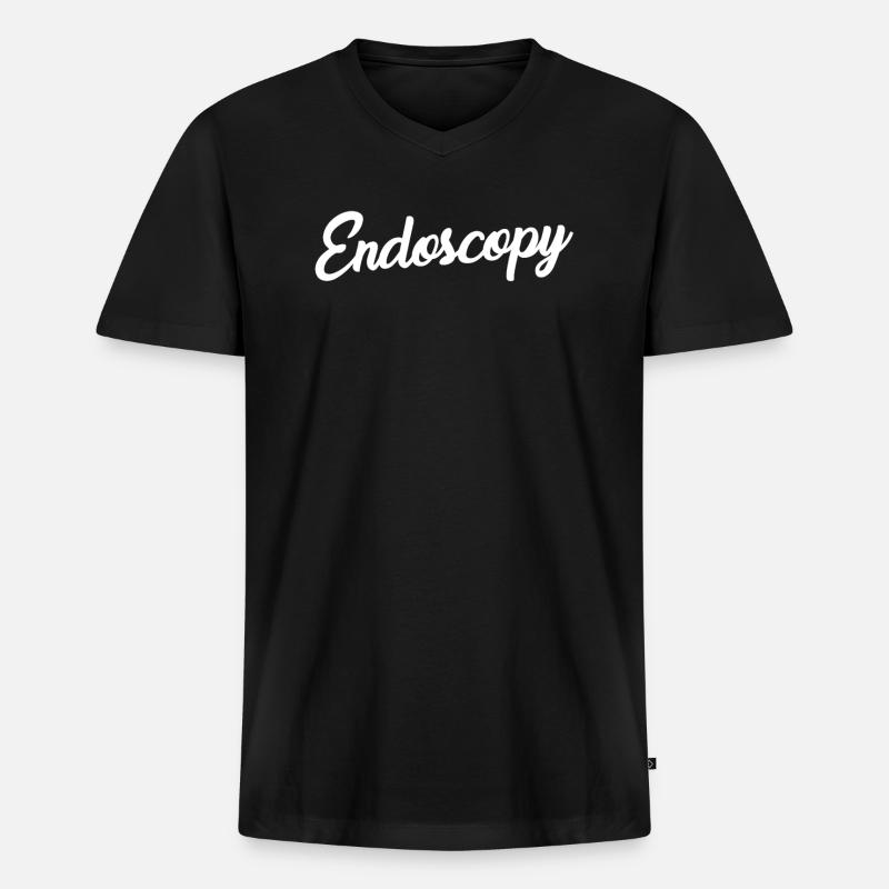 Endoskopie - Männer Premium Bio T-Shirt mit V-Ausschnitt - Schwarz