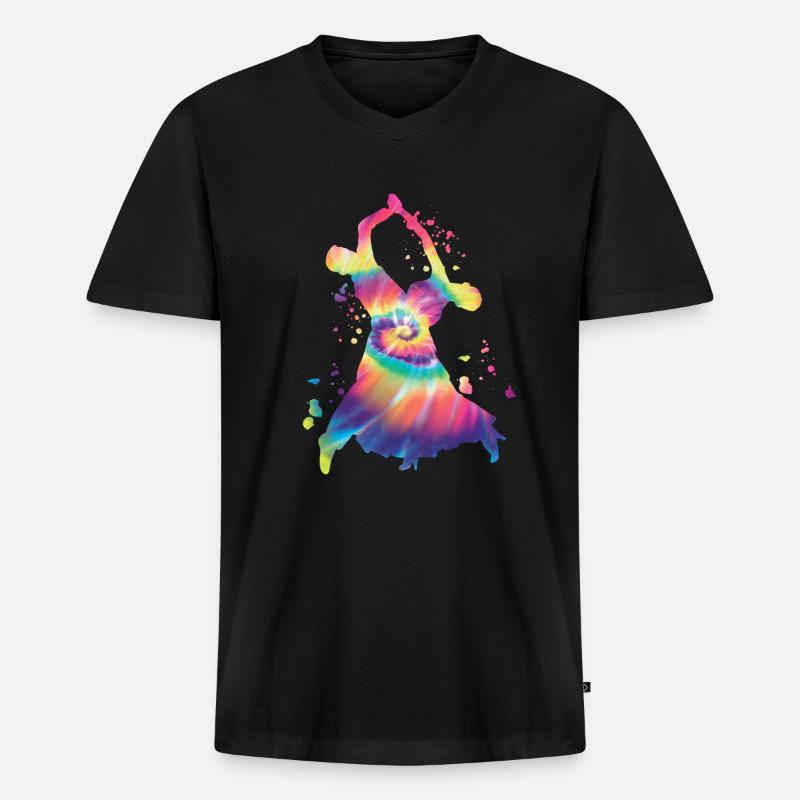 Gesellschaftstanz Wiener Walzer - Männer Premium Bio T-Shirt mit V-Ausschnitt - Schwarz