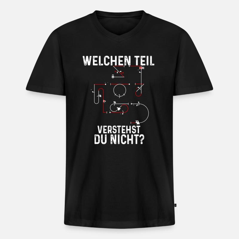 Kunstflug Aresti Figuren Rc Pilot - Männer Premium Bio T-Shirt mit V-Ausschnitt - Schwarz