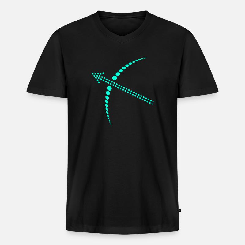 Pfeil und Bogen - Männer Premium Bio T-Shirt mit V-Ausschnitt - Schwarz