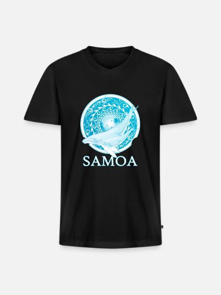 Humpbacks - Men's Premium Organic T-shirt with V-neck - black