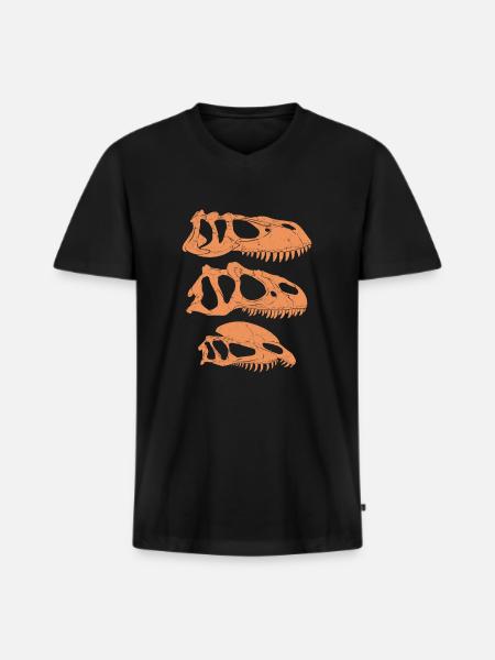 Torvosaurus Allosaurus Dilophosaurus - Men's Premium Organic T-shirt with V-neck - black
