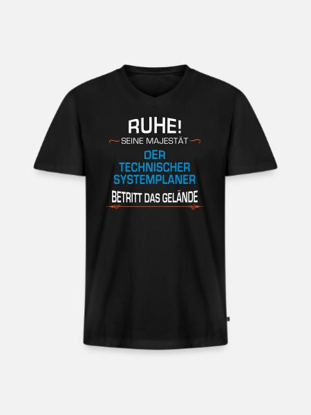 Technischer Systemplaner Beruf - Männer Premium Bio T-Shirt mit V-Ausschnitt - Schwarz