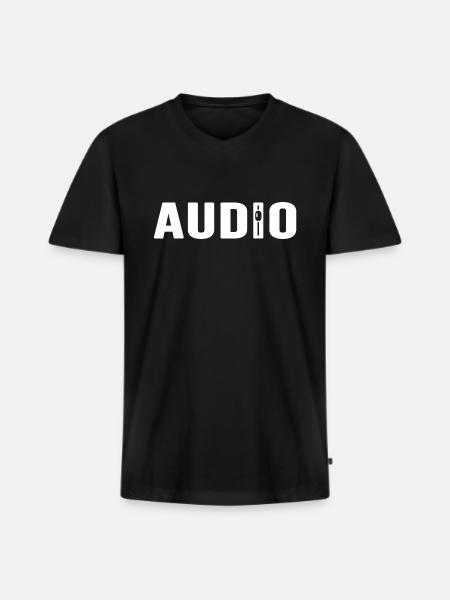 Audio Sound Engineering - Men's Premium Organic T-shirt with V-neck - black