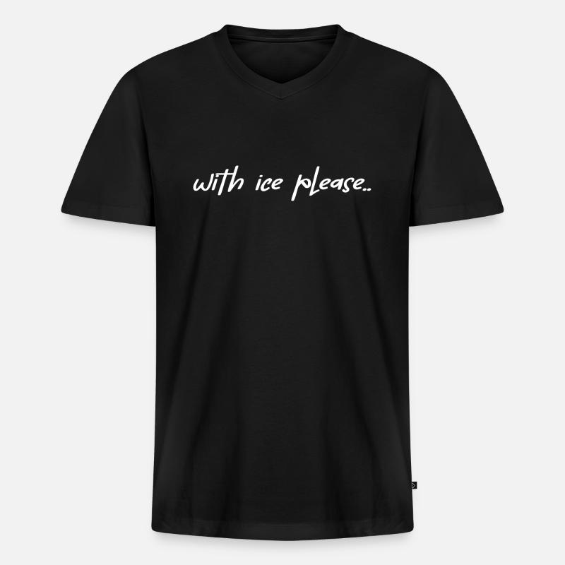 eisbader winterbad eisbaden - Männer Premium Bio T-Shirt mit V-Ausschnitt - Schwarz