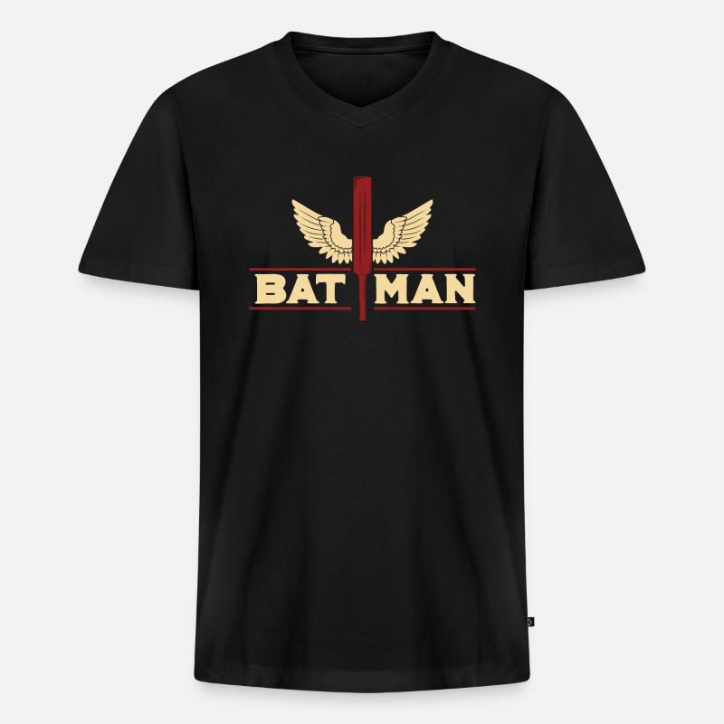 Cricket - Männer Premium Bio T-Shirt mit V-Ausschnitt - Schwarz