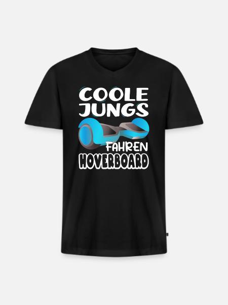 Hoverboarding Coole Jungs fahren Hoverboard - Männer Premium Bio T-Shirt mit V-Ausschnitt - Schwarz