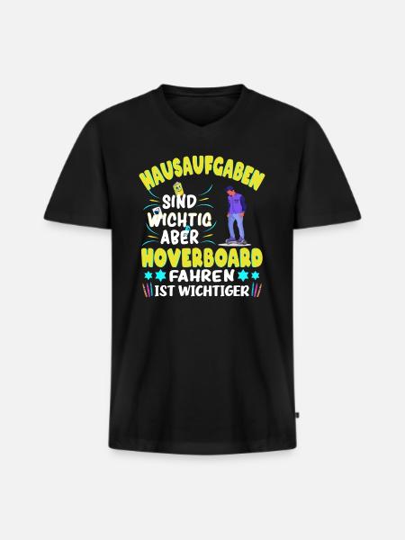 Hoverboarder Hoverboard fahren - Männer Premium Bio T-Shirt mit V-Ausschnitt - Schwarz