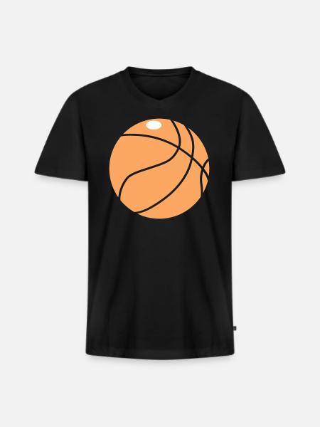 Basketball 5 0 25 - Men's Premium Organic T-shirt with V-neck - black