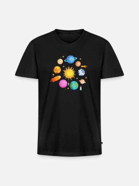 Planet universe - Men's Premium Organic T-shirt with V-neck - black