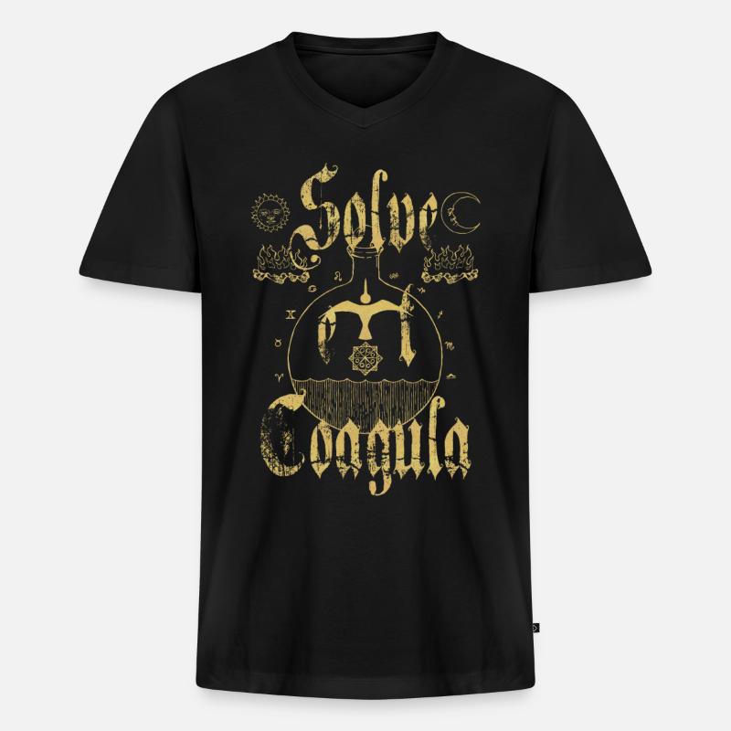 Solve et Coagula - Männer Premium Bio T-Shirt mit V-Ausschnitt - Schwarz