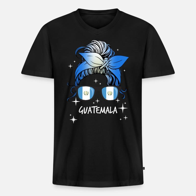 Guatemala - Männer Premium Bio T-Shirt mit V-Ausschnitt - Schwarz