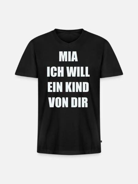 Malle - Männer Premium Bio T-Shirt mit V-Ausschnitt - Schwarz