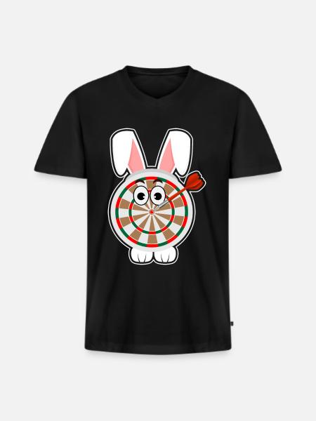 Fléchettes Fléchettes Bullseye Fléchettes Fléchettes - T-shirt encolure en V Premium bio Homme - noir