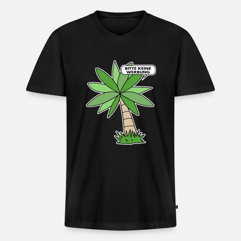 Bitte keine Werbung - Männer Premium Bio T-Shirt mit V-Ausschnitt - Schwarz
