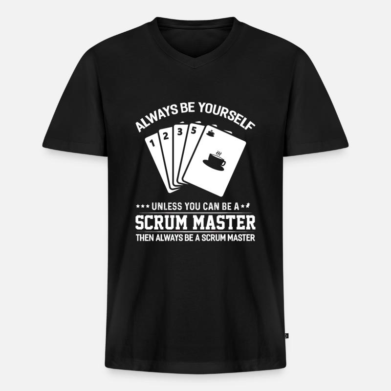 Scrum Master Agile Software Entwicklung - Männer Premium Bio T-Shirt mit V-Ausschnitt - Schwarz