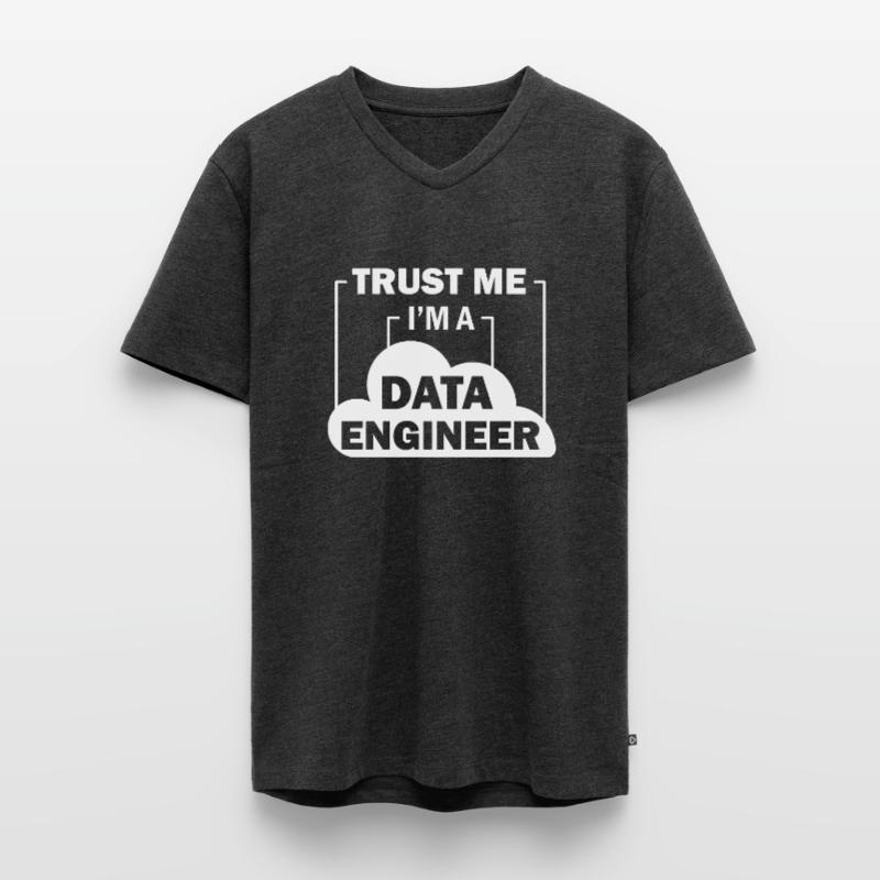 Data Engineer Data Science Männer Premium Bio T-Shirt mit V-Ausschnitt