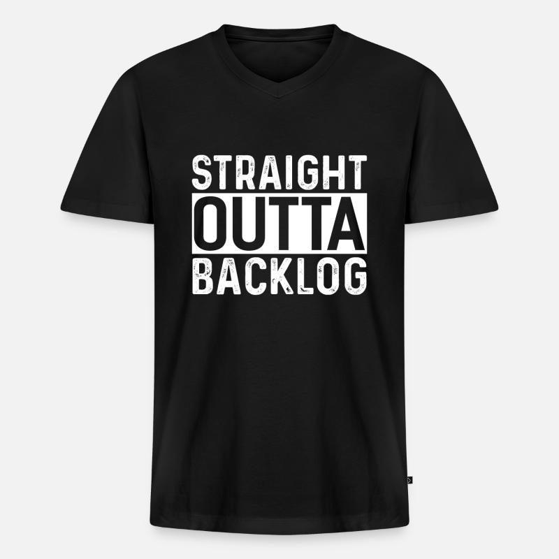 Programmeur Scrum Master Scrum Backlog - T-shirt encolure en V Premium bio Homme - noir