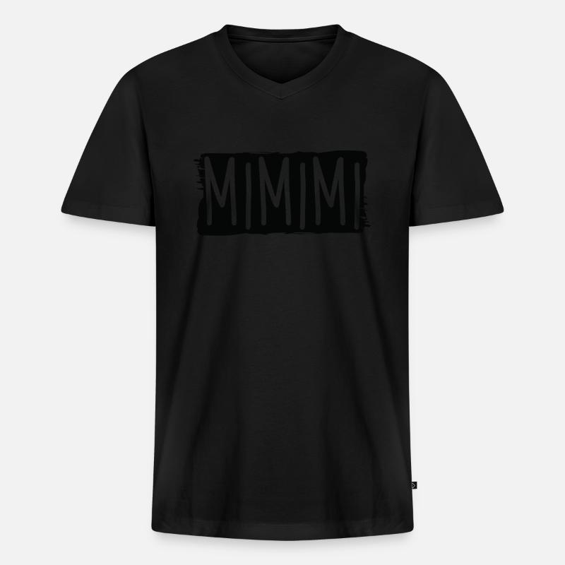 Lustige Sprüche mimimi - Männer Premium Bio T-Shirt mit V-Ausschnitt - Schwarz