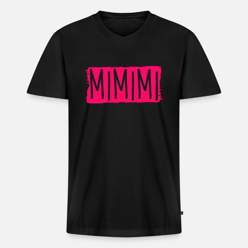 Lustige Sprüche mimimi - Männer Premium Bio T-Shirt mit V-Ausschnitt - Schwarz
