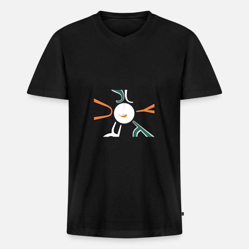 Zypern Flagge Nikosia - Männer Premium Bio T-Shirt mit V-Ausschnitt - Schwarz