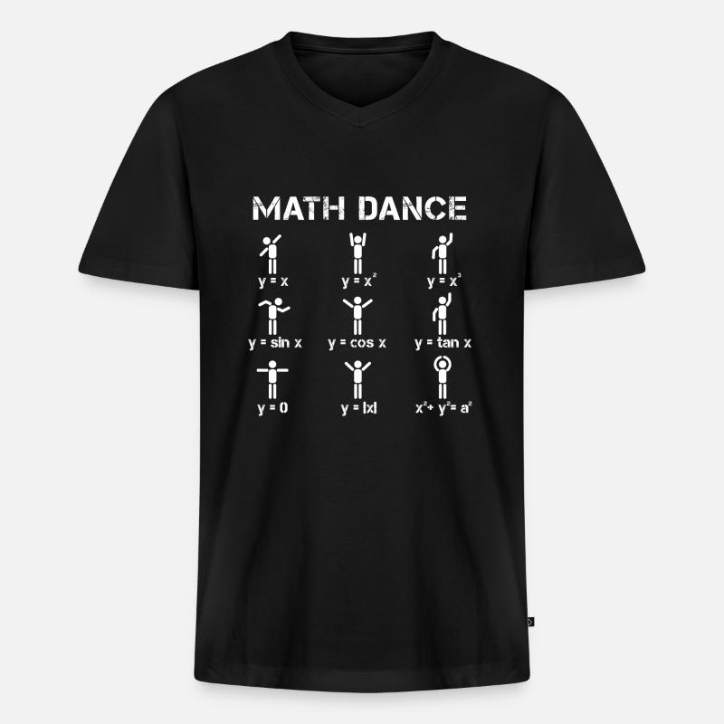 Math dance function - Men's Premium Organic T-shirt with V-neck - black
