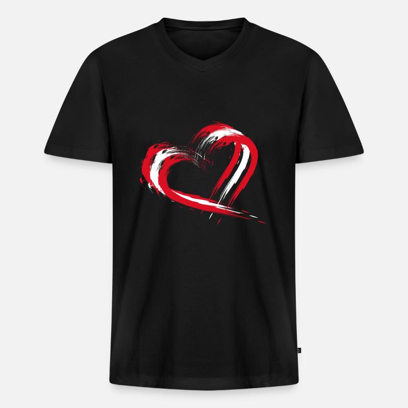 Peru - Männer Premium Bio T-Shirt mit V-Ausschnitt - Schwarz